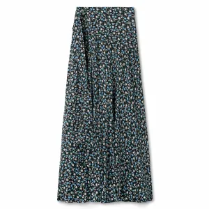 Wrap Tie Skirt - Blue Floral